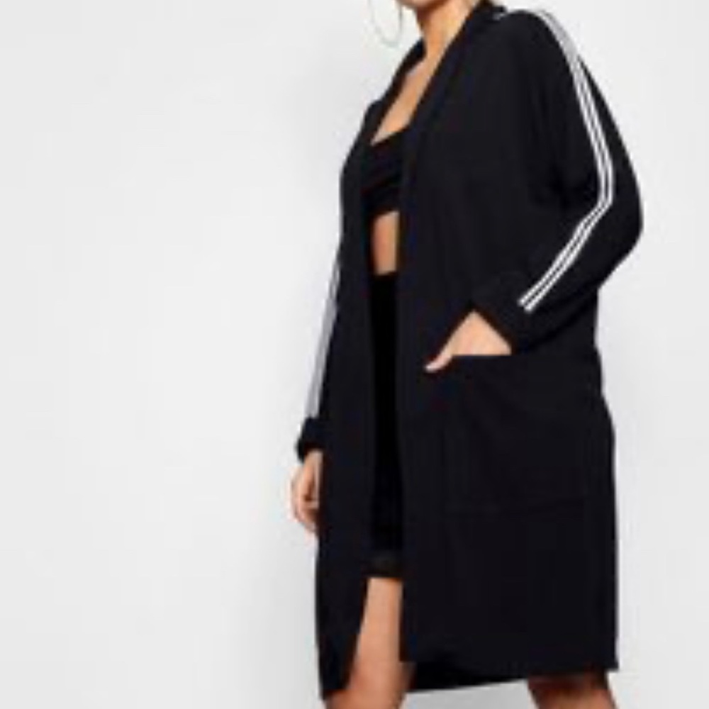 Plus Indea Sports Stripe Rib Duster Jacket